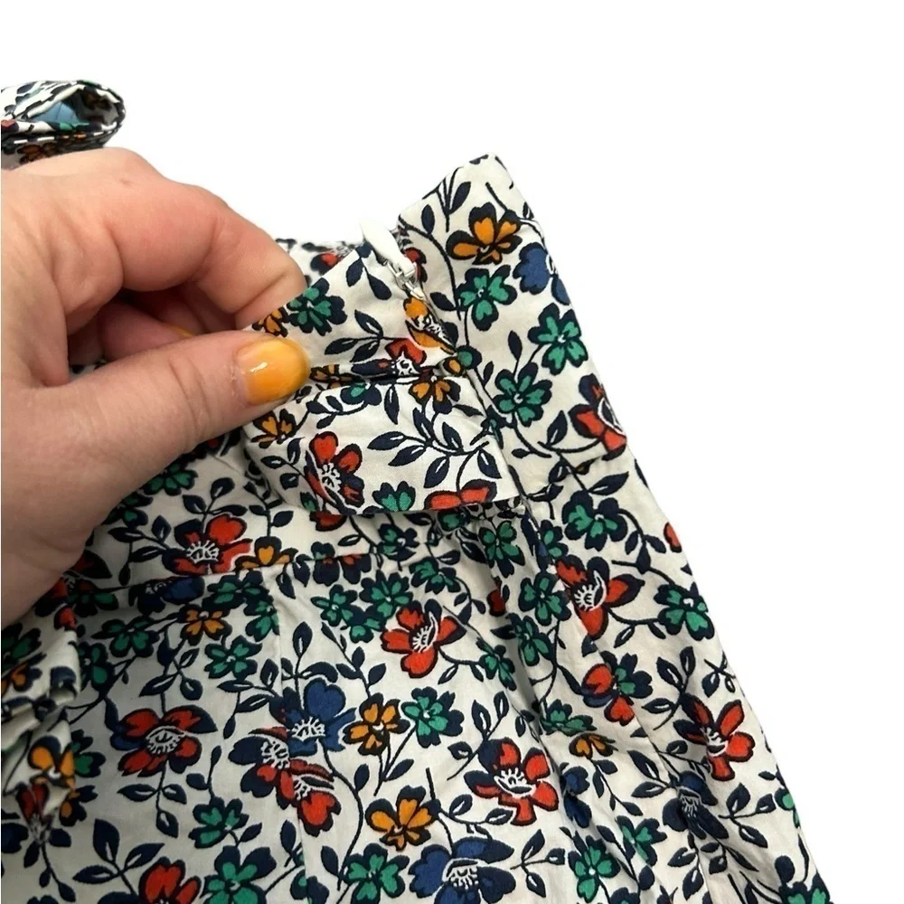 J. Crew Pleated High Rise Waist Tie Belted Floral Shorts Multicolor Size 14